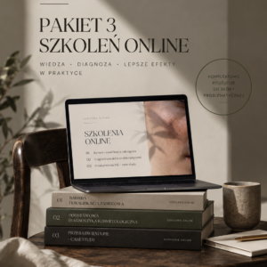 PAKIET 3 SZKOLEŃ ONLINE DLA KOSMETOLOGÓW = Przebarwienia PIE, bariera hydrolipidowa i podstawowa diagnostyka kosmetologiczna